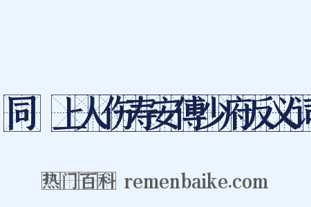 同旻上人伤寿安傅少府反义词是什么意思的图片